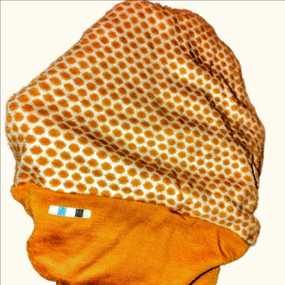 Smartwool 100 💯 Percent Marino Wool Yellowish Orange and White Dot Beanie